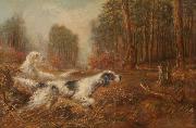 unknow artist Oil painting of hunting dogs by Verner Moore White. Sweden oil painting artist